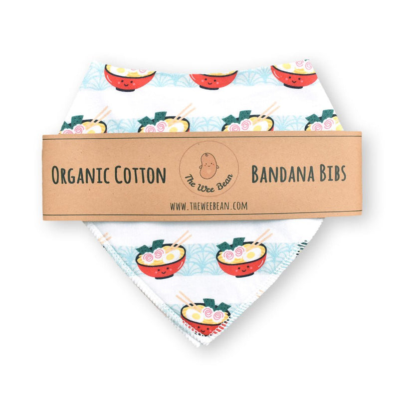 Organic Cotton Bandana Bibs 2pcs Set - Ramen + Sake