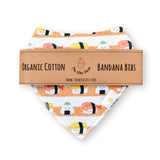 Organic Cotton Bandana Bibs 2pcs Set - Sushi + Tempura
