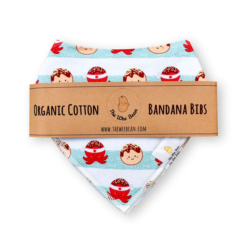 Organic Cotton Bandana Bibs 2pcs Set - Takoyaki + Taiyaki