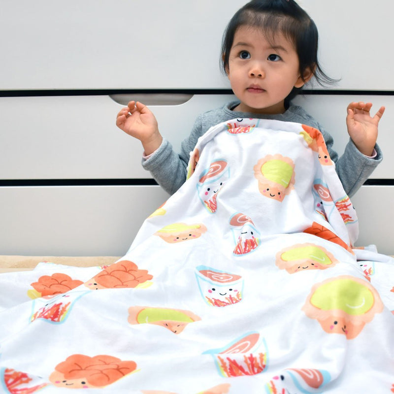 Minky Fleece Sensory Baby Blanket - Cha Chaan Teng