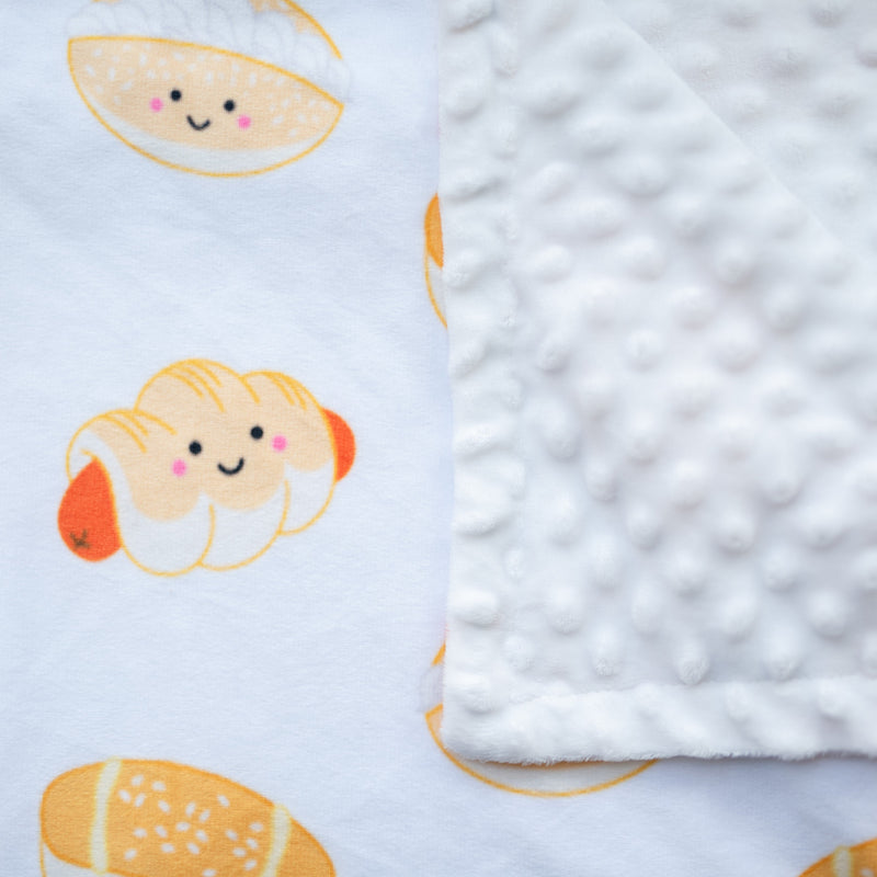 Minky Fleece Sensory Baby Blanket - Bakery Buns