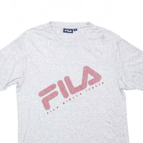 FILA Sport Biella Italia Grey Short Sleeve T-Shirt Mens M