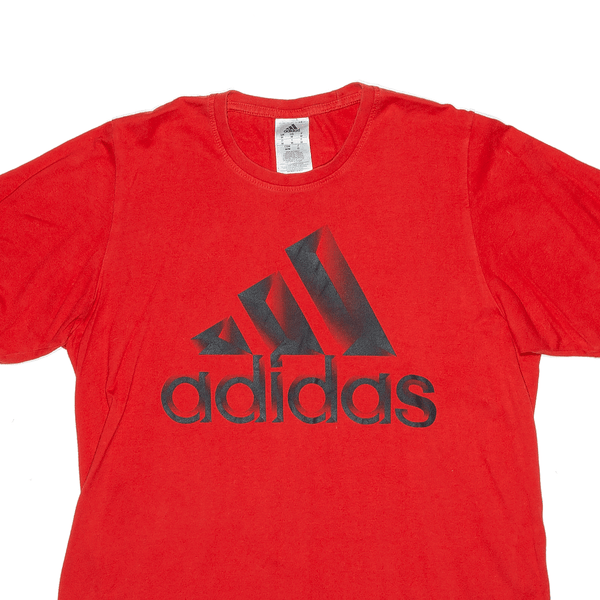 ADIDAS Sports Red Short Sleeve T-Shirt Mens M