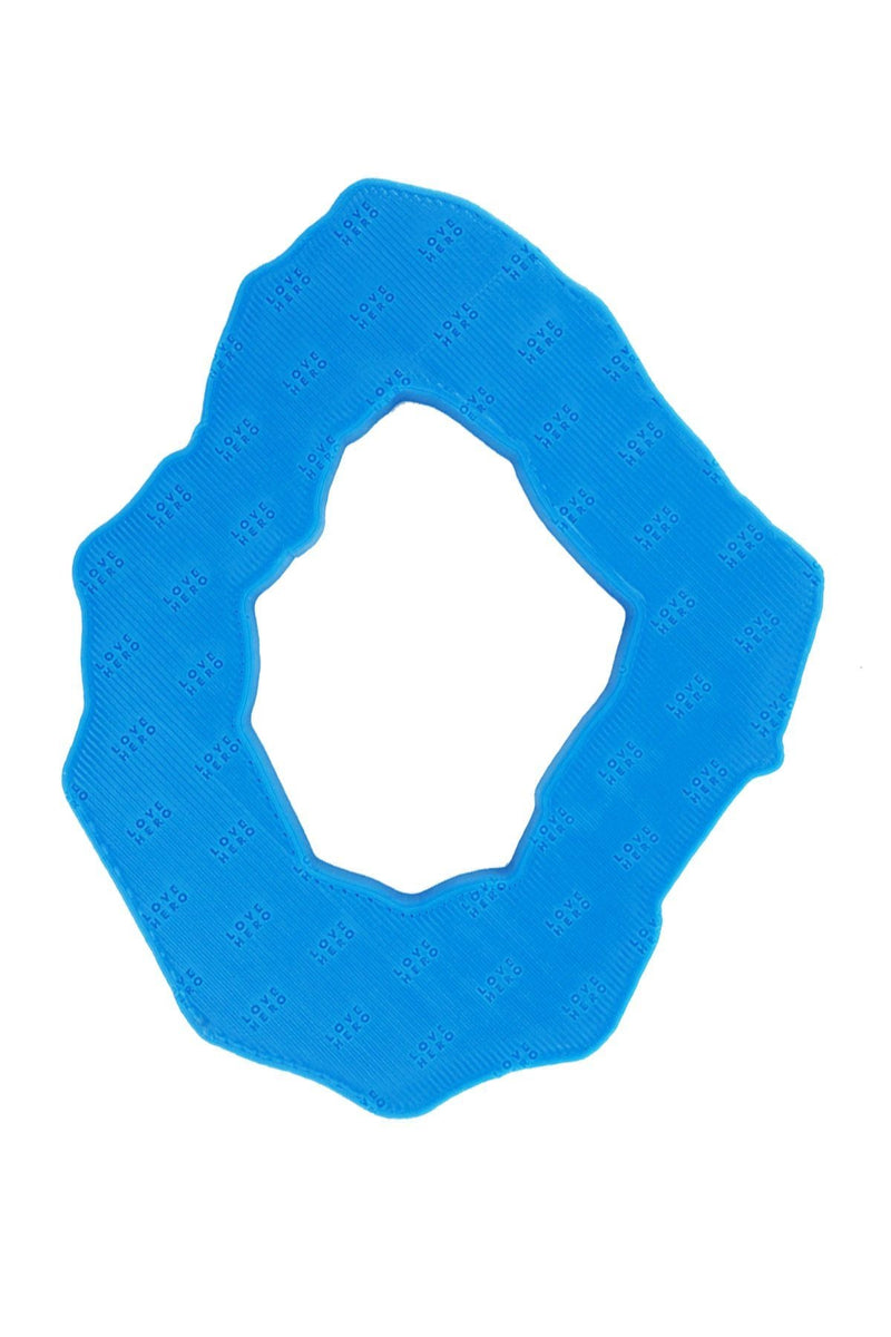 3D Printed Concentric Bangle in Blue