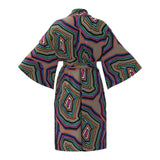 Love Hero Printed Kimono in Concentric Beige