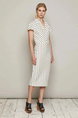 Camille Dress (White and Black)