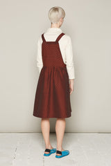 Candy Dress (Burgundy Dots)