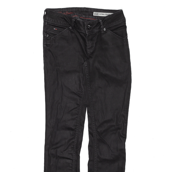 TOMMY HILFIGER Victoria Black Denim Slim Straight Jeans Womens W26 L29