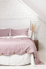 Linen bedding set in Dusty Rose