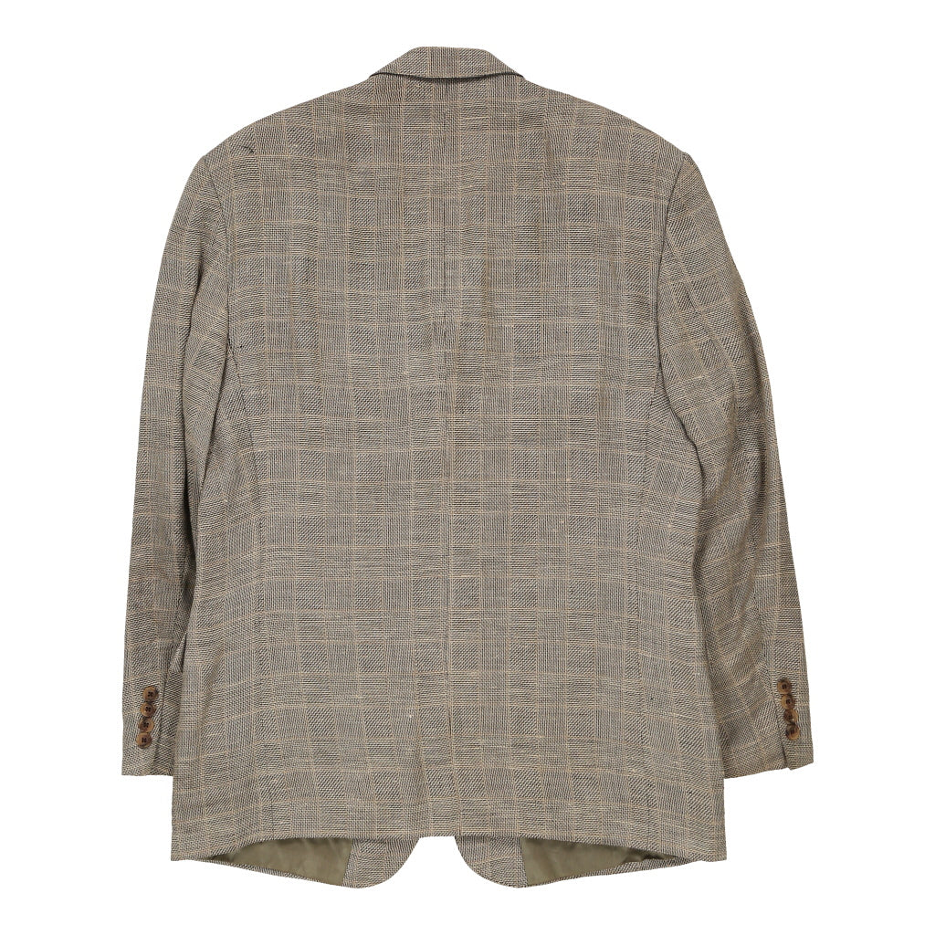 Aquascutum Checked Blazer Medium Brown Wool Cerqular Hong Kong