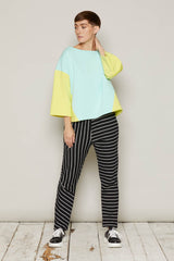 Debbie Top (Mint & Yellow)