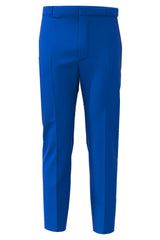 Flat Front Trousers in Ocean Blue