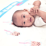 Fleece Milestone Blanket for Baby Photography - You Make My Heart Go Boba Boba