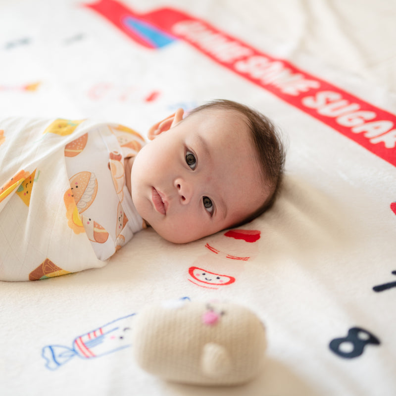 Fleece Milestone Blanket for Baby Photography - Gimme Some Sugar Baby