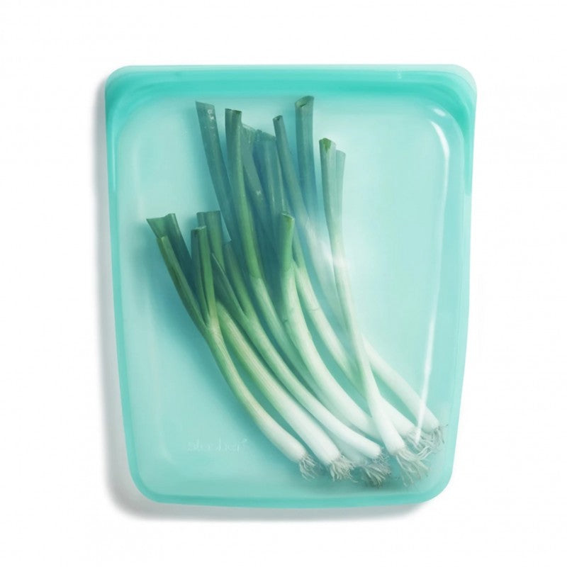 Reusable Silicone Half Gallon Bag (Aqua)