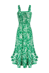 Positano Floral Maxi Dress - Green