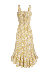 Positano Floral Maxi Dress - Yellow