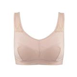 Ornate- Comfort Silk & Organic Cotton Non Wired Bra in Peach Pink