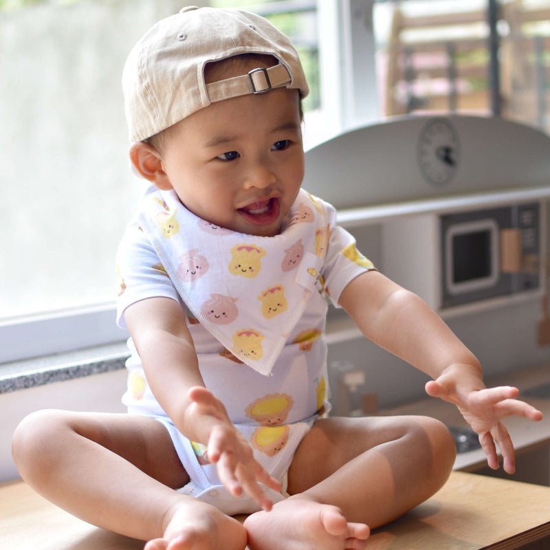 Organic Cotton Bandana Bibs 2pcs Set - Dim Sum