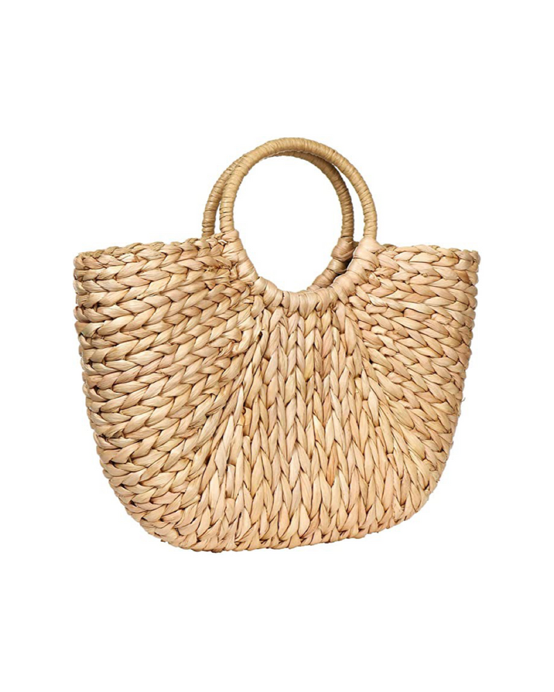 Handwoven Straw Tote Bag - Large