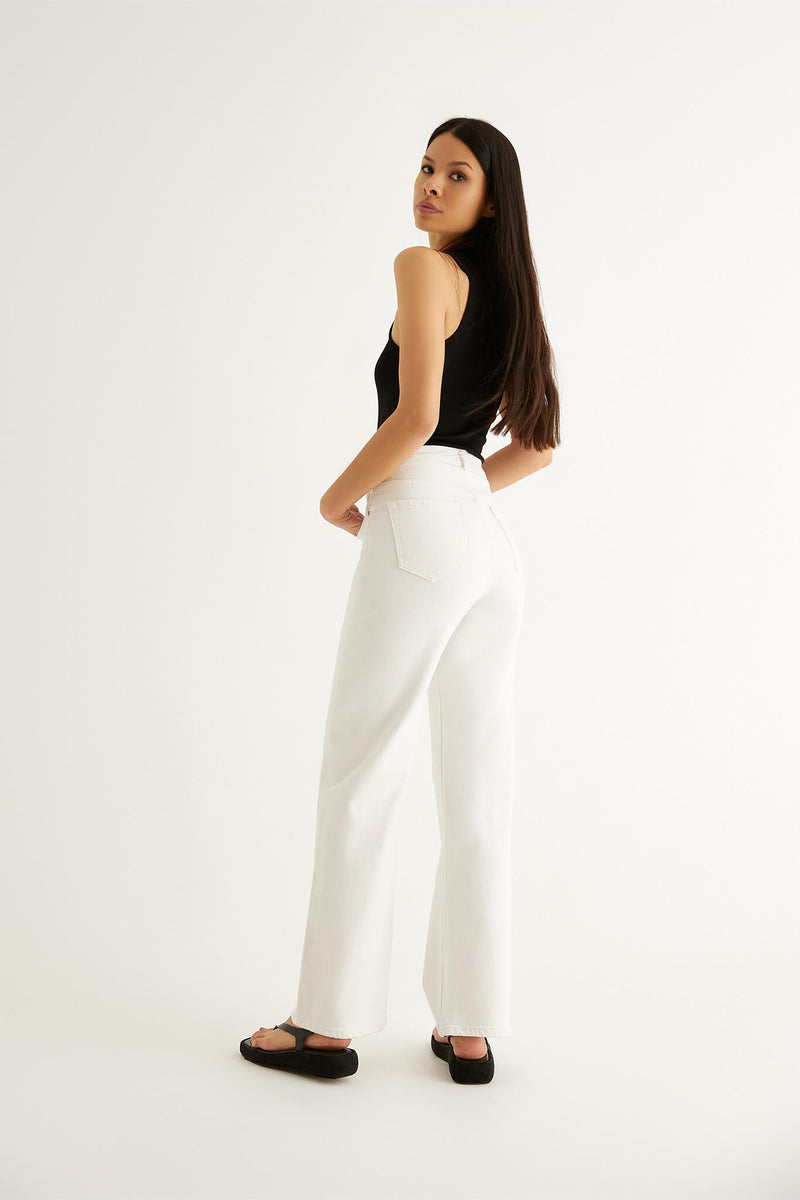 Straight white jeans India