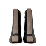 JAYNE black/taupe vegan apple leather boots