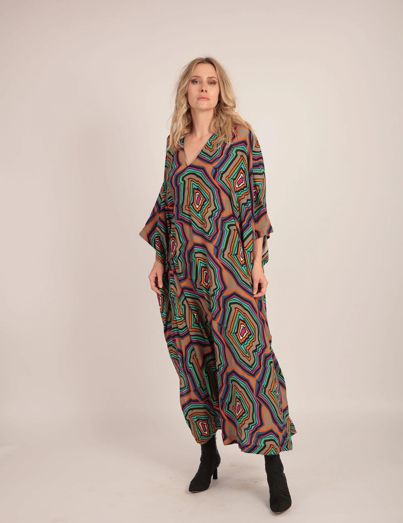 Kaftan in Concentric Beige loveheroldn