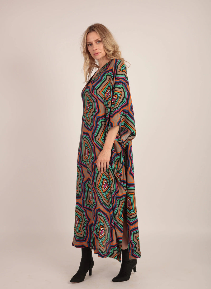 Kaftan in Concentric Beige loveheroldn