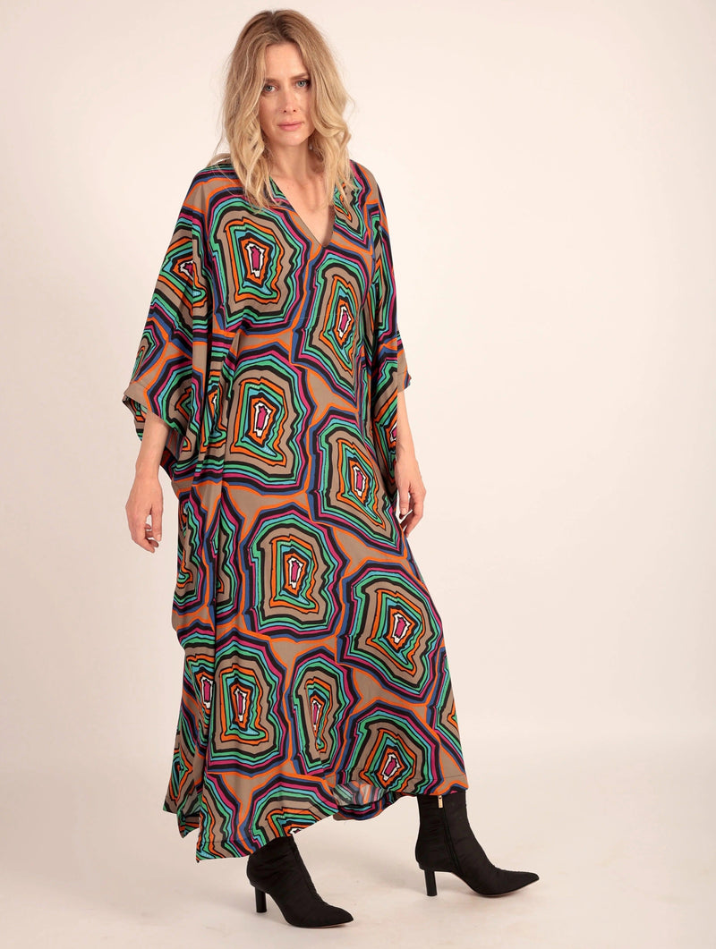 Kaftan in Concentric Beige loveheroldn