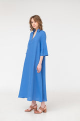 Katrina – V-neck linen maxi dress