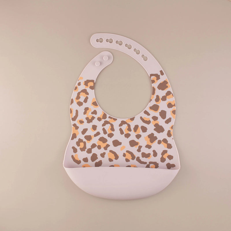 Leopard Print Silicone Bib