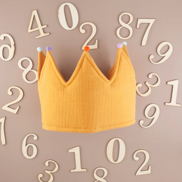 Mustard Yellow Muslin Crown