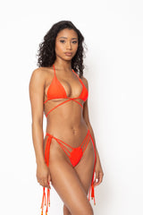 Cosmo Bikini Top - Tangerine Orange