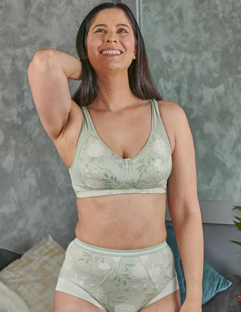 Valentina - Silk Back Support Full Cup Non Wire Organic Cotton Bra