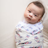Organic Bamboo Blend Swaddle - Bunny Candy