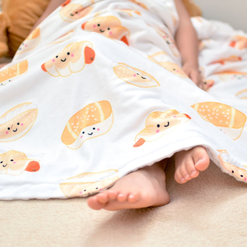 Minky Fleece Sensory Baby Blanket - Bakery Buns