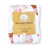 Minky Fleece Sensory Baby Blanket - Yogurt Drink + Ice Cream