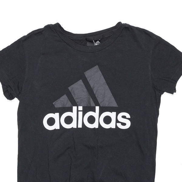 ADIDAS Sports Black Short Sleeve T-Shirt Womens S