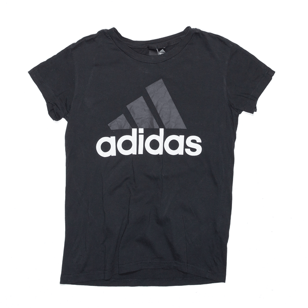 ADIDAS Sports Black Short Sleeve T-Shirt Womens S