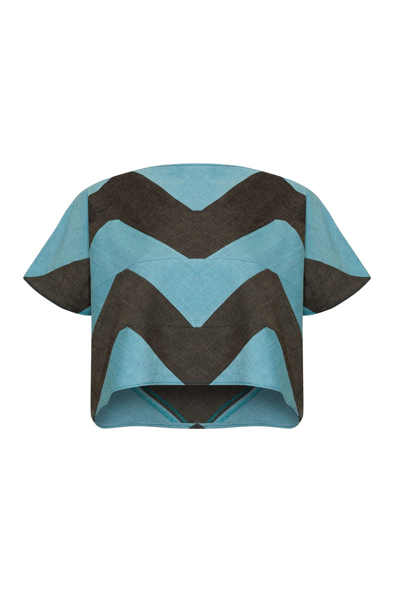 Namaka Top (Grey and Aqua)