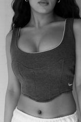 Rework Nike Sweatshirt Bustier - L