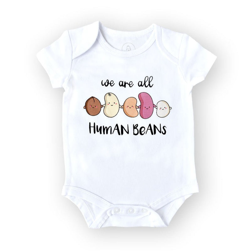 Organic Cotton Baby Onesie - We Are All Human Beans