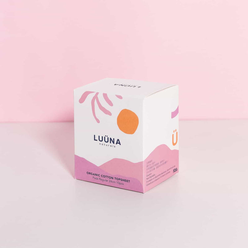 Luüna Naturals 有机棉面垫常规 24 厘米 10 片