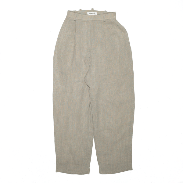 ILL PAPIRO High Waisted Grey Relaxed Straight Trousers Womens W21 L25