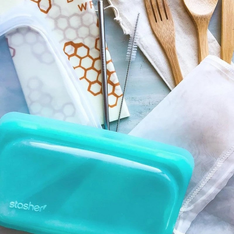 Reusable Silicone Snack Bag (Aqua)