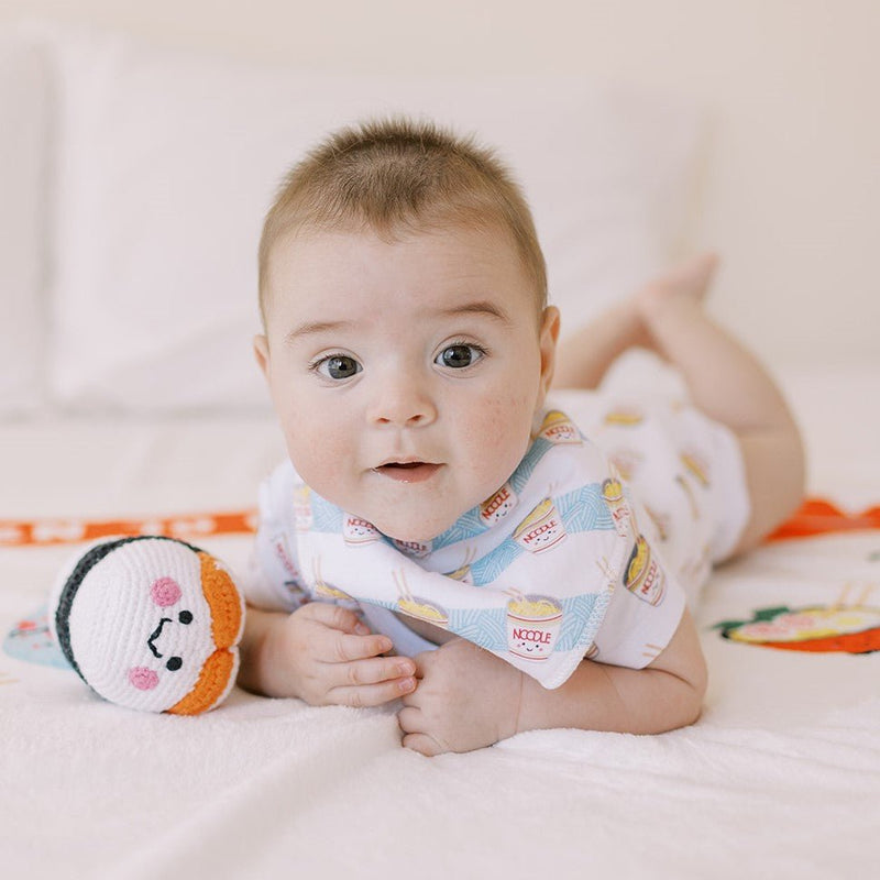 Organic Cotton Bandana Bibs 2pcs Set - Cup Noodle + Soda