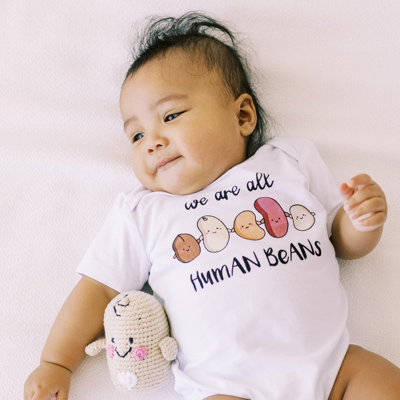 Organic Cotton Baby Onesie - We Are All Human Beans