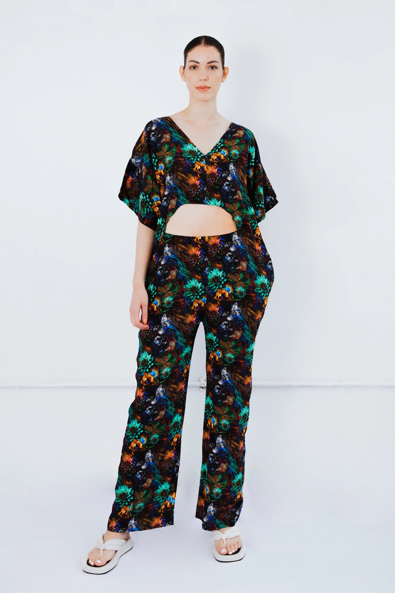 Upcycled - The Winnie - Relaxed Pants Set in Dark Nature