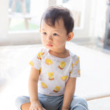 Mommy & Me Set Organic Cotton T-Shirt + Onesie - Egg Tart