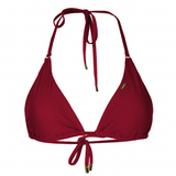 Rio Triangle Bikini Top - Dark Red